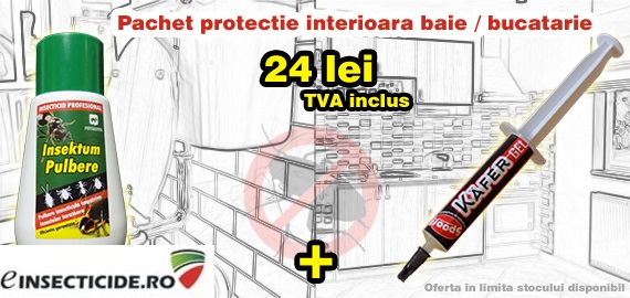 Nou! KAFER GEL - Gel antigandaci + Praf contra insectelor din casa